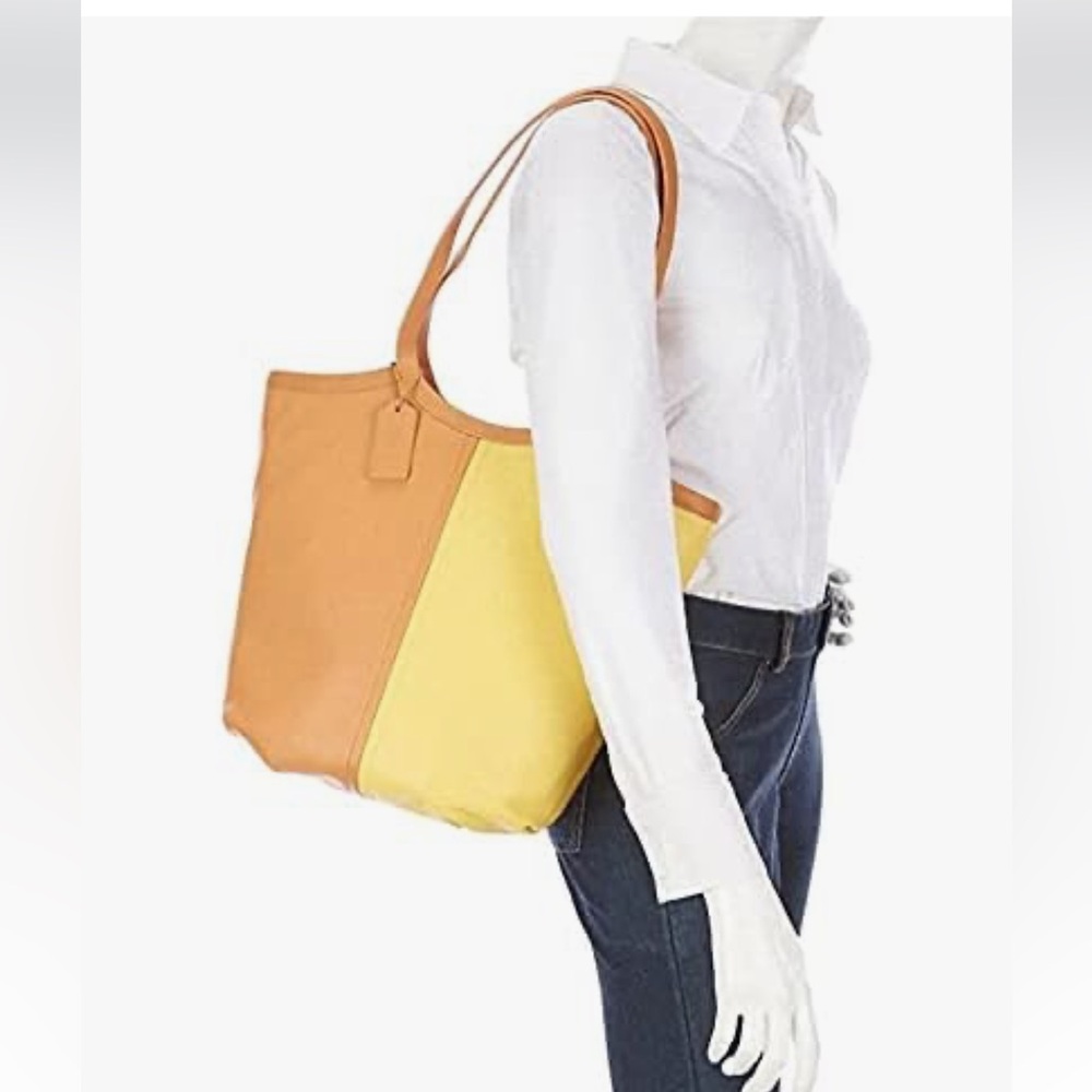 COACH Bea Colorblock Soft Leather Tote Bag - Picture 4 of 13
